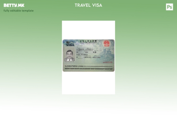 Шаблон за верзија за кинеска виза во модерен стил